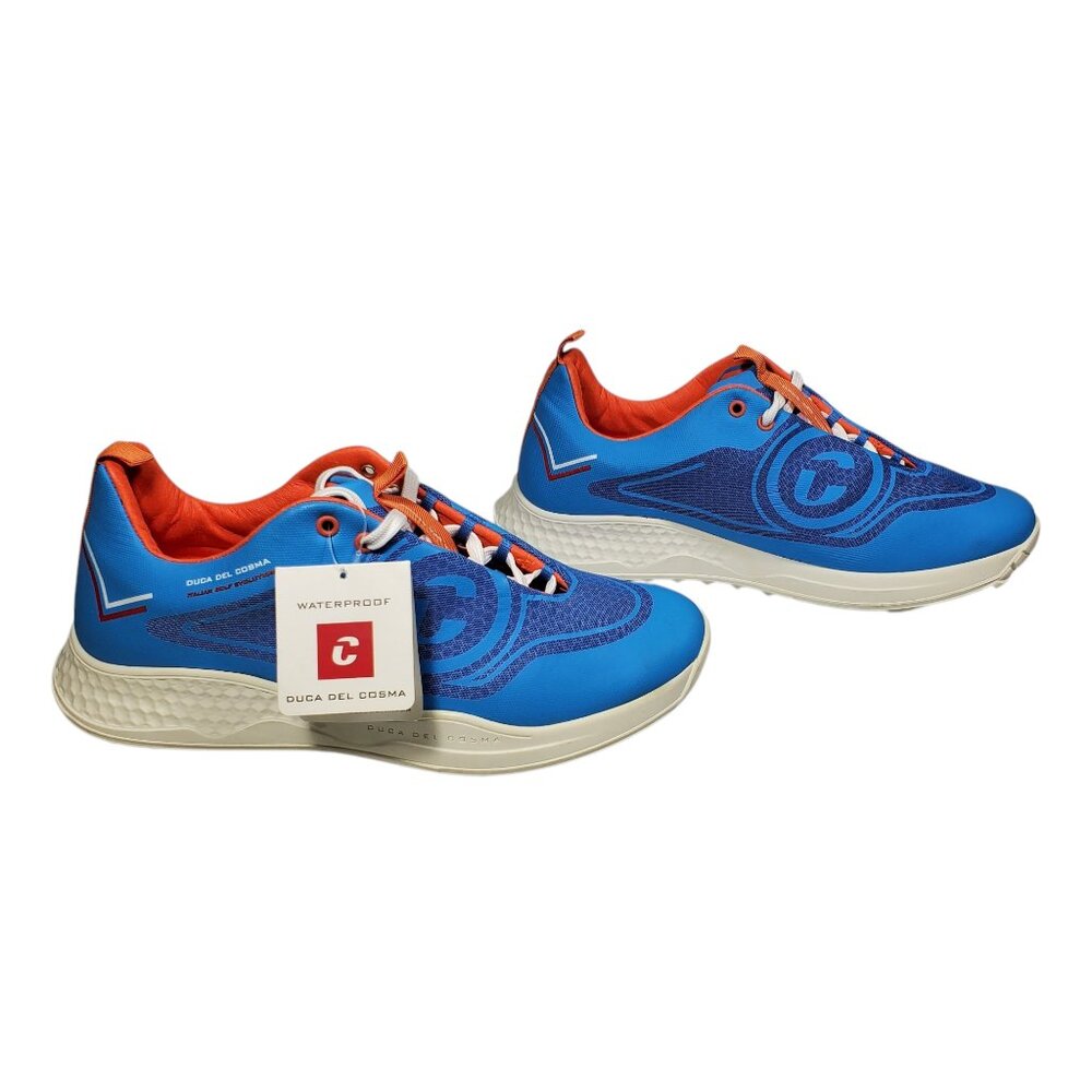 Duca Del Cosma Wildcat Golf Shoes Women's 10 Blue Cleatless Waterproof
